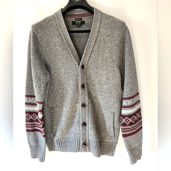 EDDIE BAUER × ILARIA URBINATI Limited Edition Fair Isle Wool Cardigan. Men's L - Picture 1 of 12